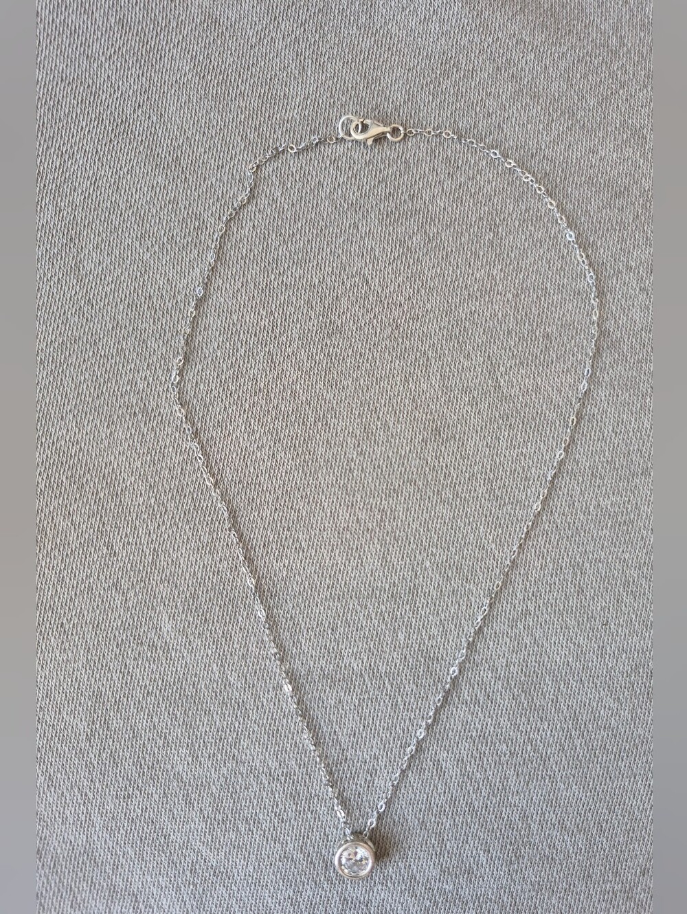 Silver Round Pendant Necklace